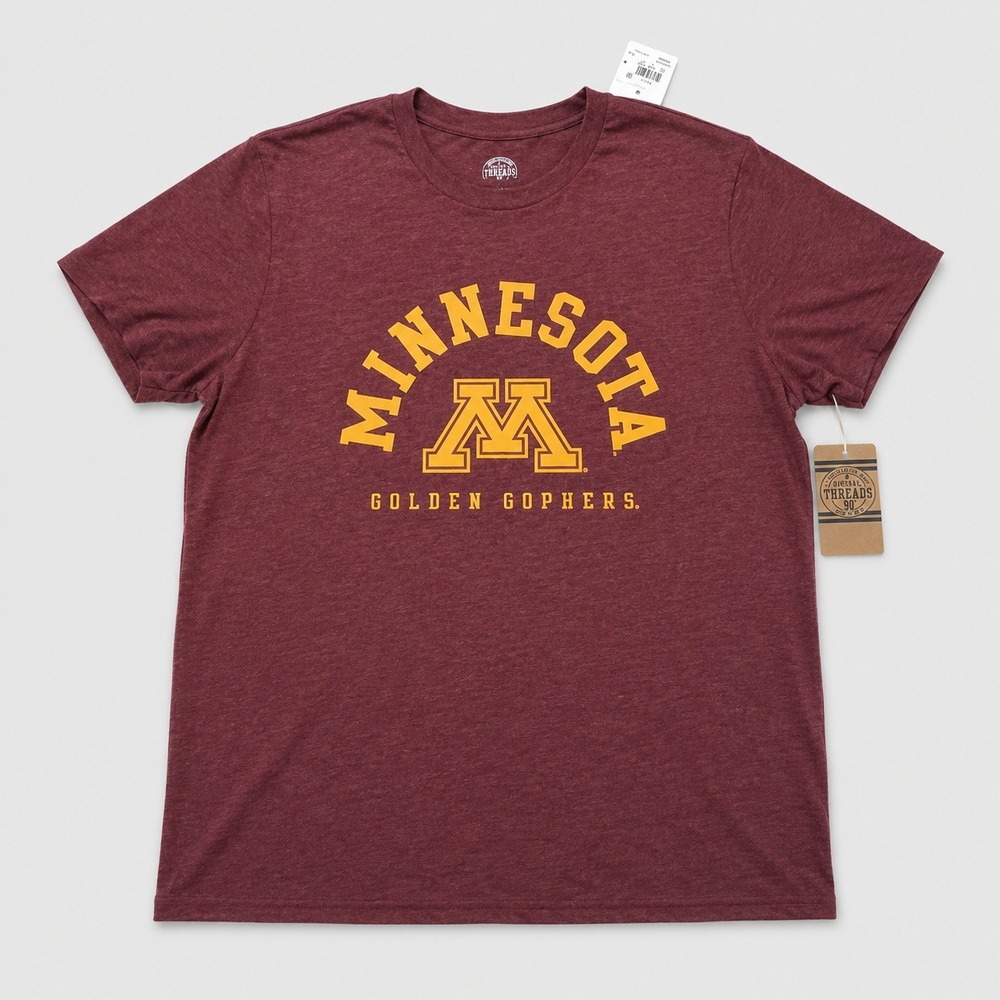 RIVALRY THREADS T-Shirt Mens XL Maroon Minnesota Golden Gophers Heathered Tee
